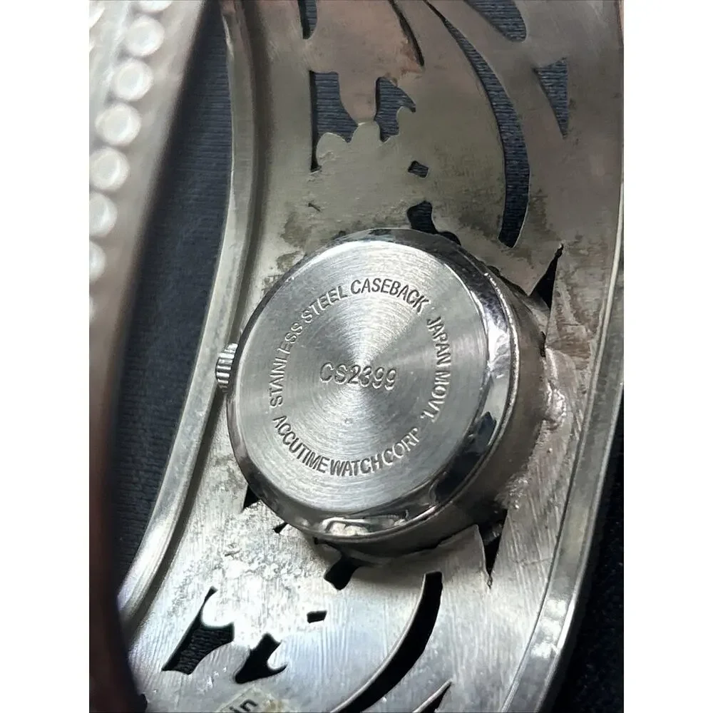 Vivani Silver Tone Women’s Bangle Watch